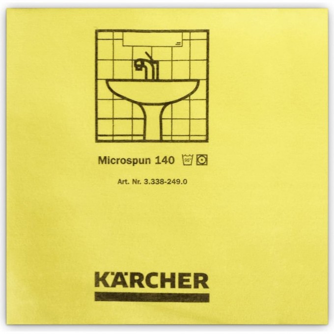 Салфетка из микроволокна KARCHER MICROSPUN 10 шт желтая 37,5 × 38 см 3.338-249 Салфетка из микроволокна KARCHER MICROSPUN 10 шт желтая 37,5 × 38 см 3.338-249