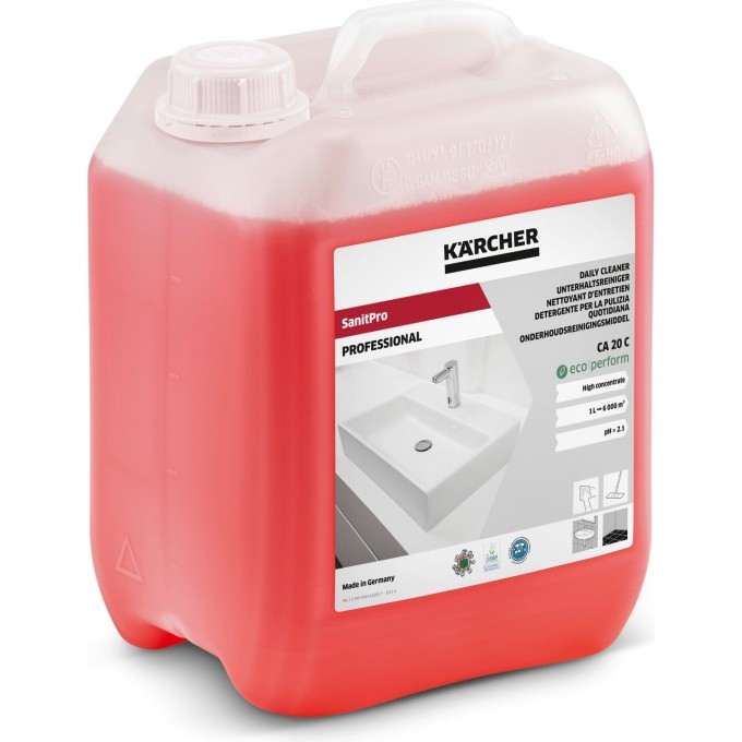 Средство для поддерживающей чистки KARCHER SANITPRO CA 20 C , 5л 6.295-680 Средство для поддерживающей чистки KARCHER SANITPRO CA 20 C , 5л 6.295-680